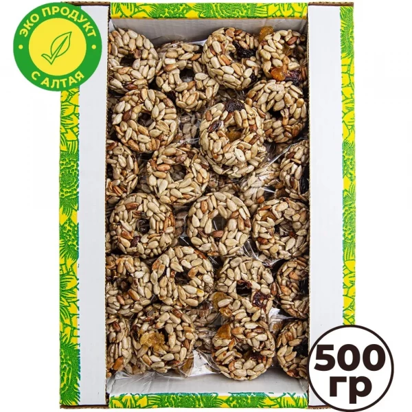 №3 Козинаки из подсолнечника с медом и сухофруктами "Зачетные" 500г в Кирове