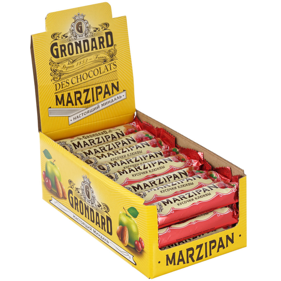  TM Grondard     (8415) Батончики глазированные Марципановые Клюква, (24шт по 50г)    в Кирове