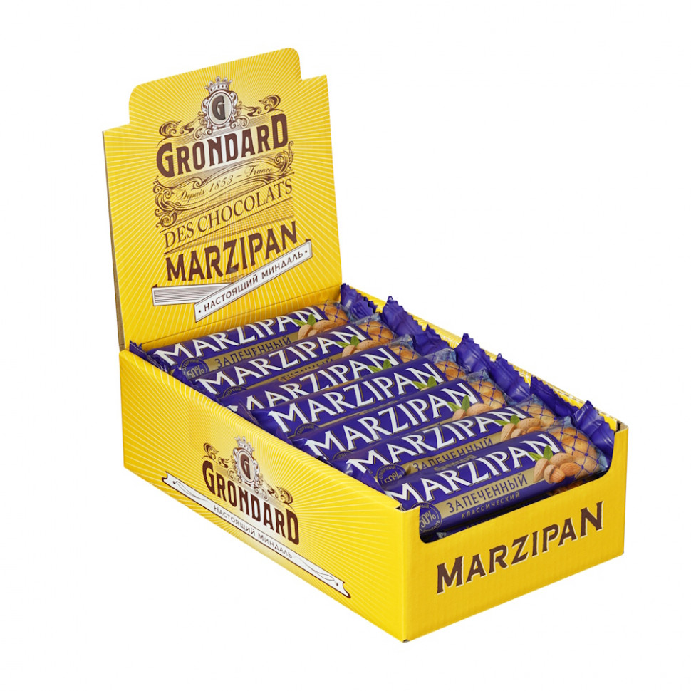  TM Grondard   (11161) Батончики НЕглазированные Марципановые Запечённые, (28шт по 40г)    в Кирове