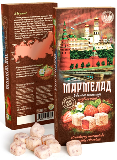  Сладарт Мармелад Клубничный в белом шоколаде, 150г   в Кирове