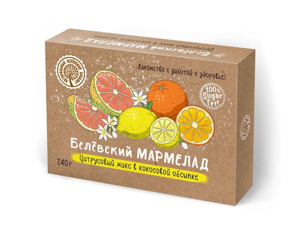  Мармелад белевский на фруктозе 240г "Цитрусовый микс" в Кирове